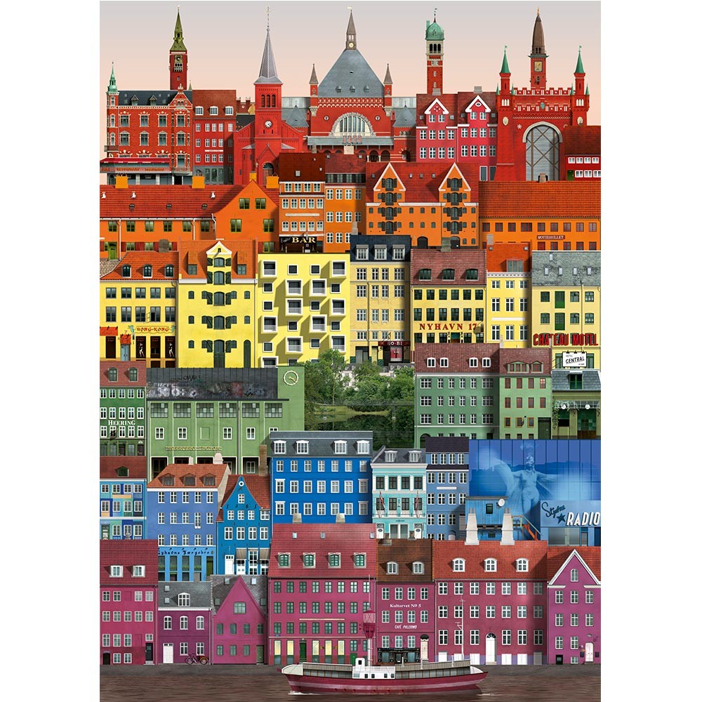 Martin Schwartz Puzzle Dänemark / Danmark 50 x 70, 1000 Puzzleteile