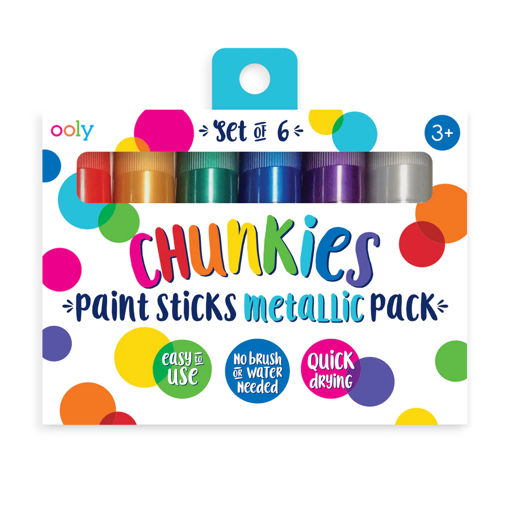 Chunky Metallic Paint Sticks - 6 Pack