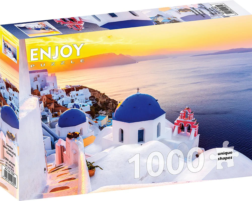 Enjoy 1000 Piece Puzzle Sunrise over Santorini