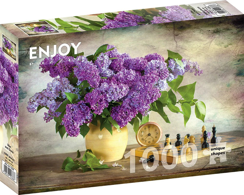 Enjoy 1000 Piece Puzzle Lilac and Chess