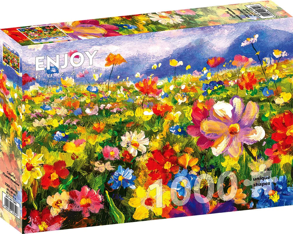 Enjoy 1000 Piece Puzzle Colorful Flower Meadow