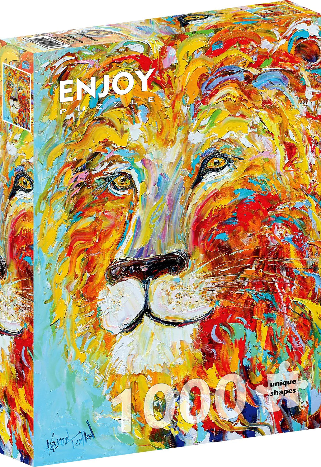 Enjoy 1000 Piece Puzzle Colorful Lion