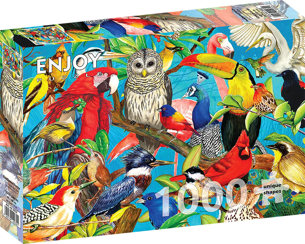 Enjoy 1000 Piece Puzzle Feathered Fenzy (2032)