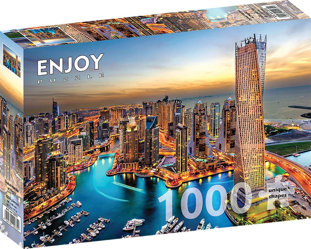 Enjoy 1000 Piece Puzzle Dubai Marina at Night (2072)