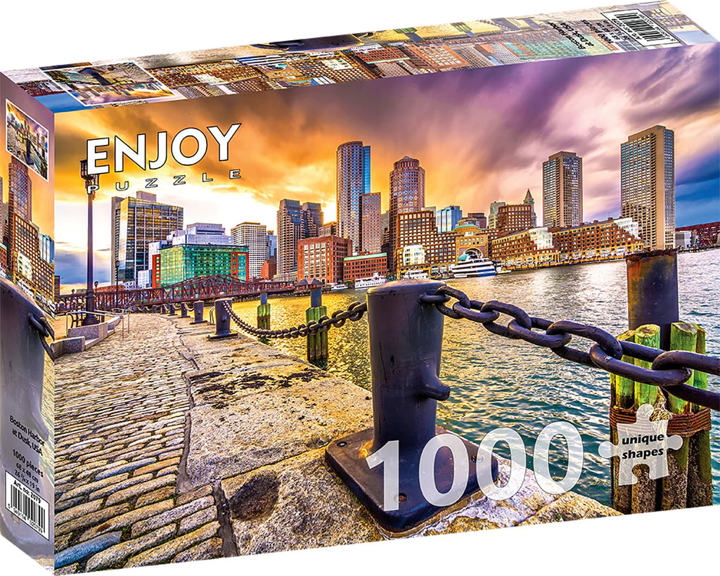 Enjoy 1000 Piece Puzzle Boston Harbor at Dusk, USA (2079)