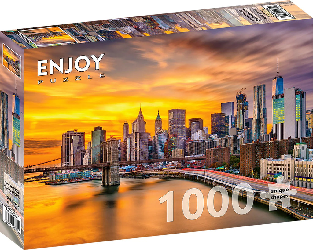 Enjoy 1000 Piece Puzzle New York City Skyline at Dusk (2081)