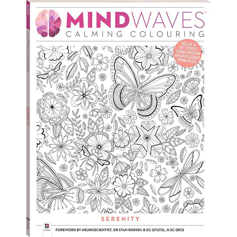 Mindwaves Calming Colouring Book- Serenity | MindConnect Australia