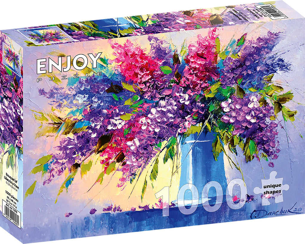 Enjoy 1000 Piece Puzzle Bouquet of Lilacs in a Vase