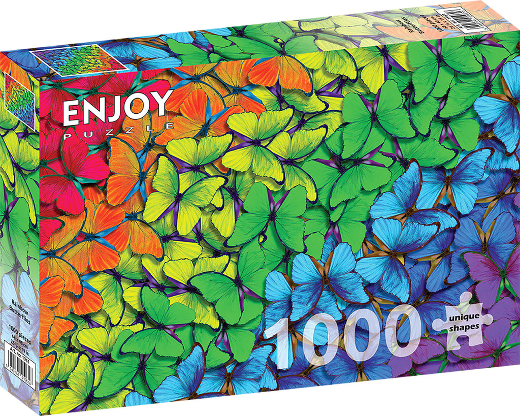 Enjoy 1000 Piece Puzzle Rainbow Butterflies