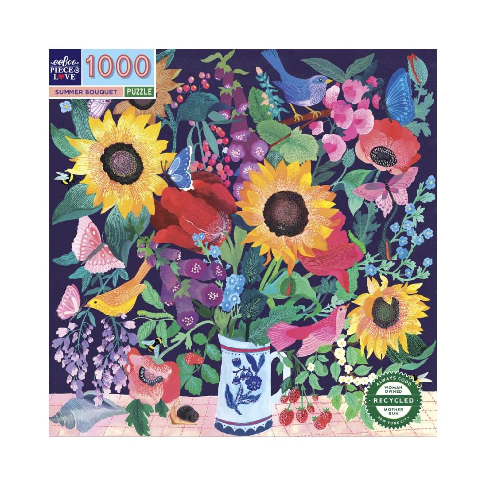Eeboo 1000 Piece Jigsaw - Summer Bouquet