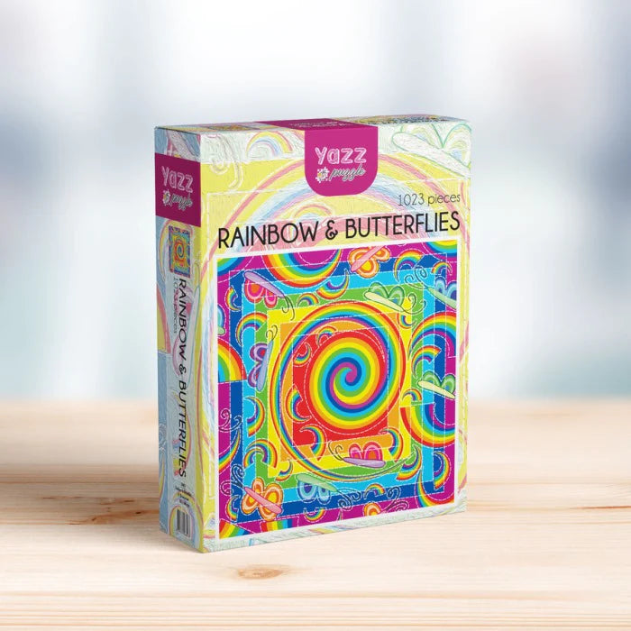 Yazz Rainbow and Butterflies 1023pc Jigsaw Puzzle