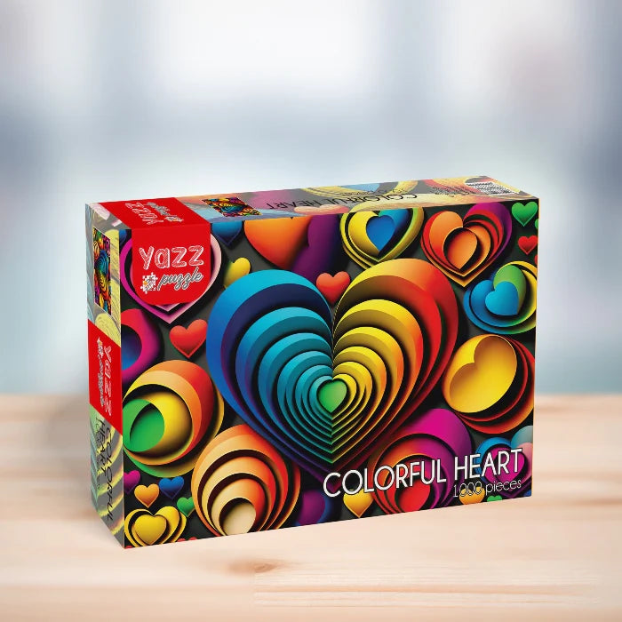 Yazz Colorful Heart 1000pc Jigsaw Puzzle
