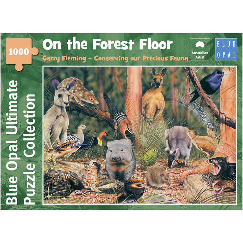 Blue Opal 1000 Piece Jigsaw Puzzle - On the Forest Floor Garry Flemming