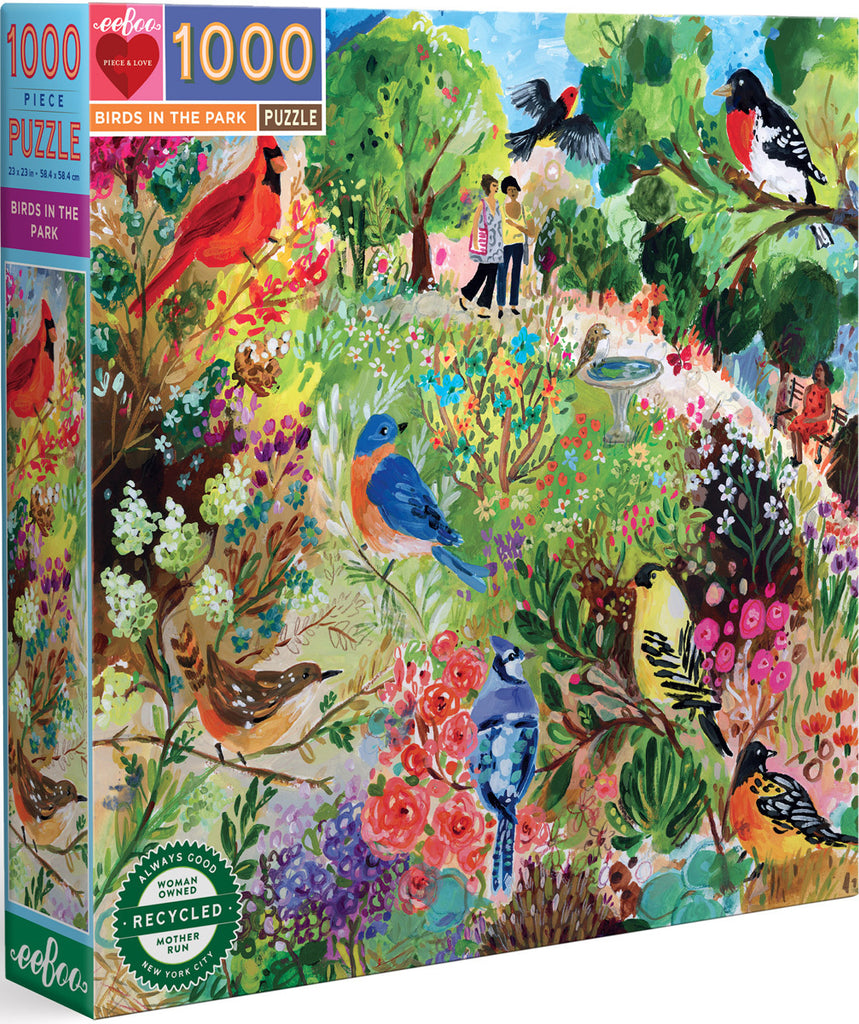 Eeboo Jigsaw Puzzle 1000 Piece - Birds in the Park