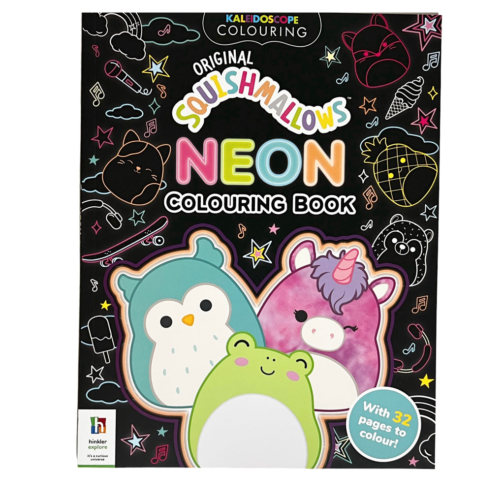 Kaleidoscope Squishmallows Neon Colouring Book