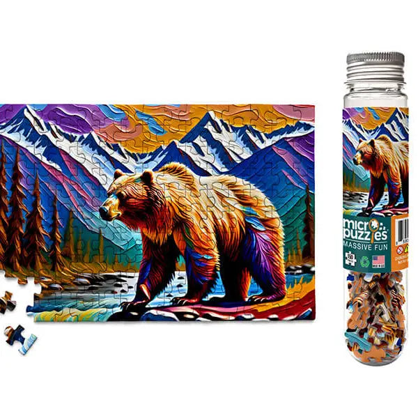 Micro Puzzles Mini 150 piece Jigsaw Puzzle- Colourful Bear | MindConnect Australia