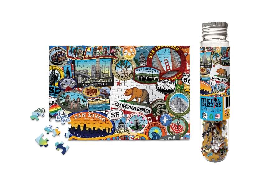 Micro Puzzles Mini 150 piece Jigsaw Puzzle- Road Trip - California!