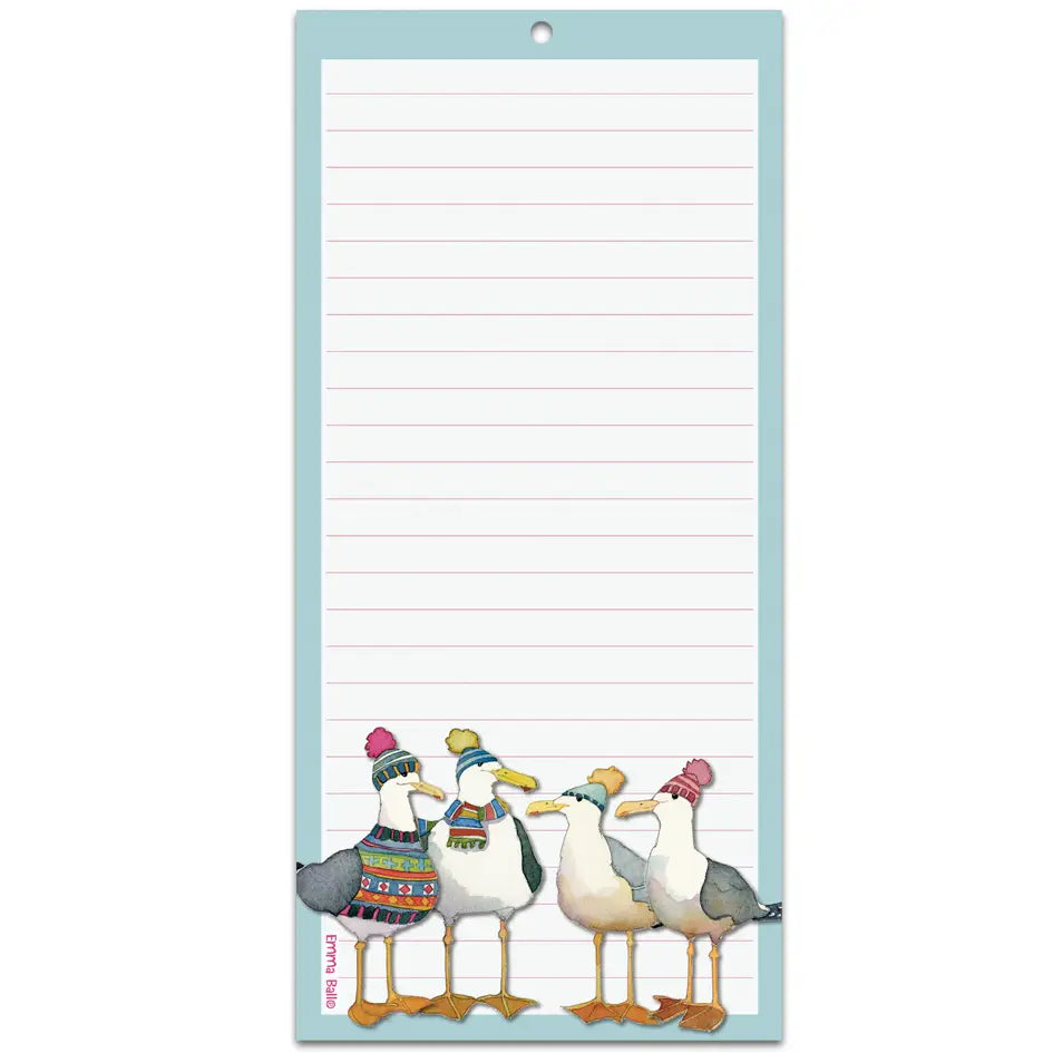 Emma Ball - Seagulls in Beanies Magnetic Notepad