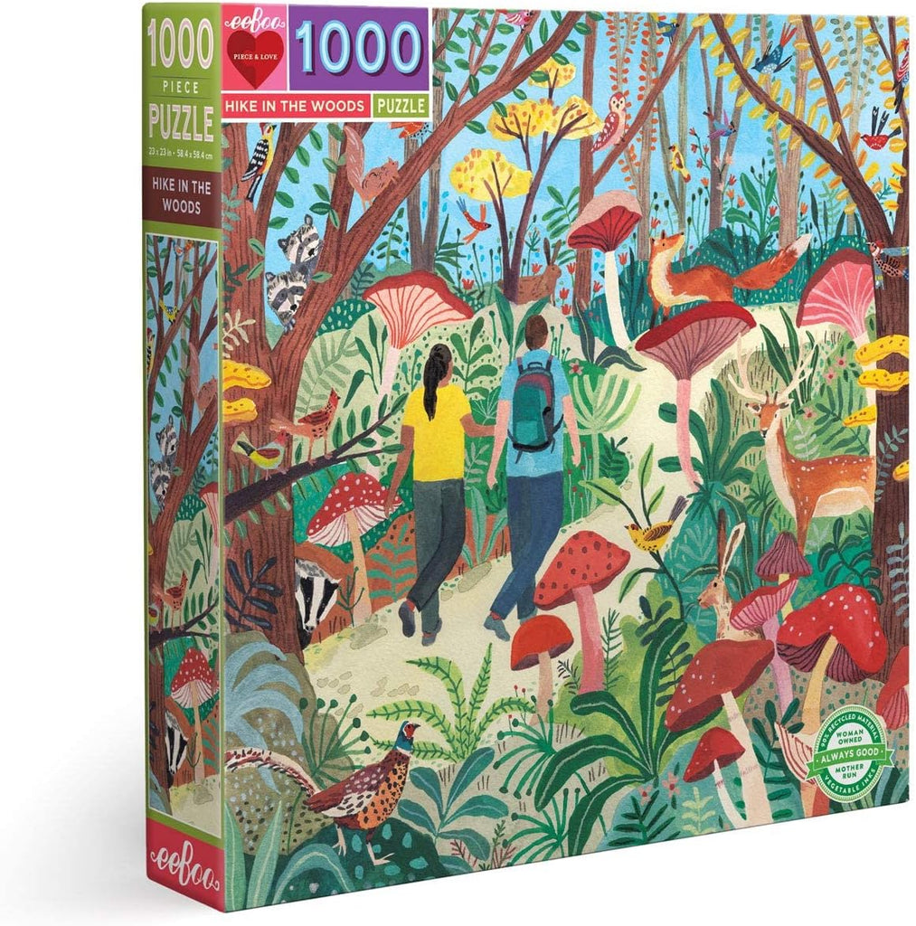 Eeboo 1000 Piece Jigsaw - Hike in Woods