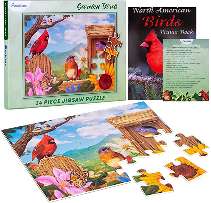 Assistex Large Piece Jigsaw 24pc – Garden Birds