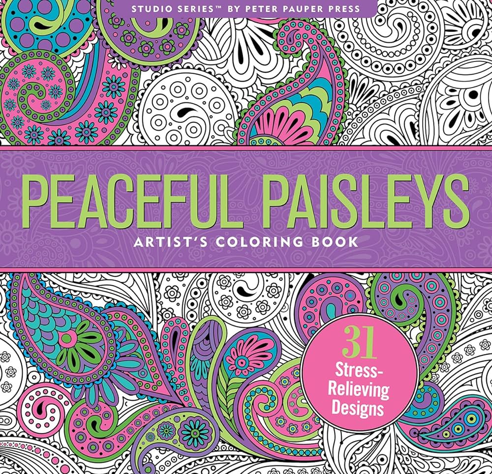 Peaceful Paisleys Colouring In Book