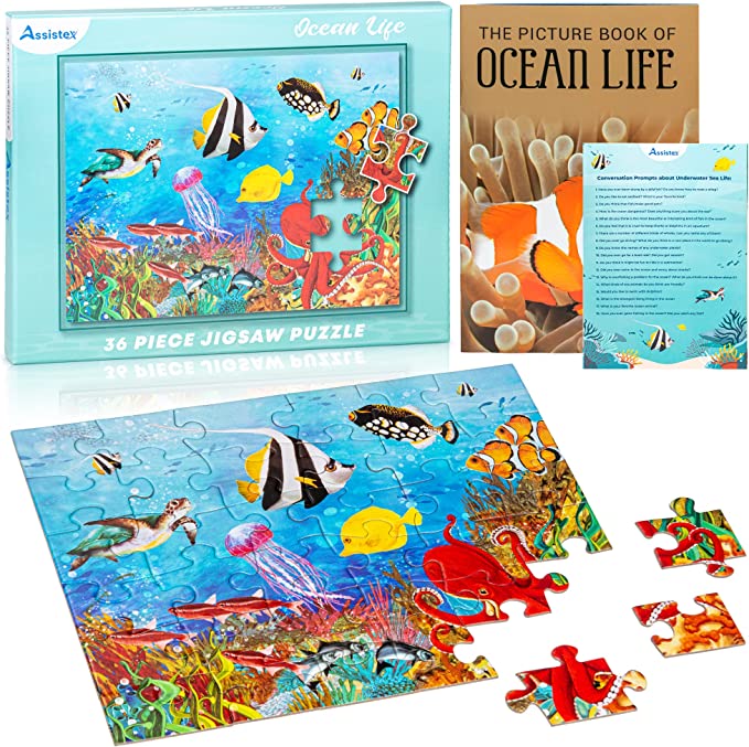 Assistex Large Piece Jigsaw 36pc – Ocean Life