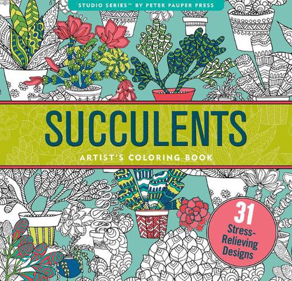 Succulents Colouring In Book