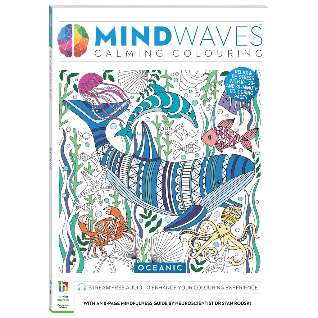 Mindwaves Calming Colouring Book- Oceanic