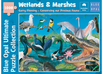 Blue Opal 1000 Piece Jigsaw Puzzle - Wetlands & Marshes Garry Flemming