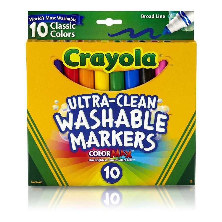 Crayola 10 Washable Markers Classic Colours