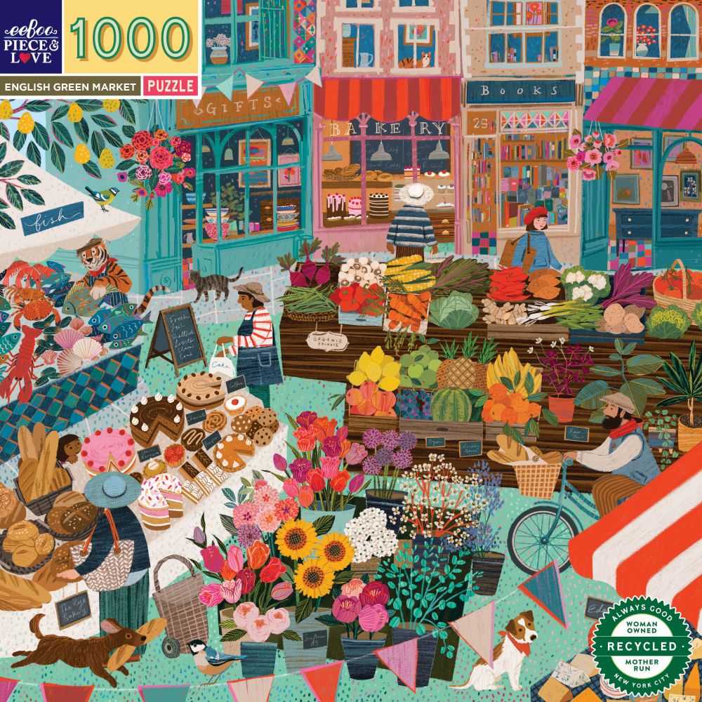 EeBoo 1000 Piece - English Green Market