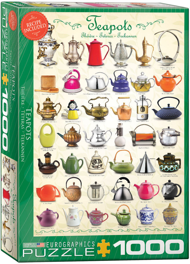 Eurographics 1000 Piece Jigsaw - Teapots
