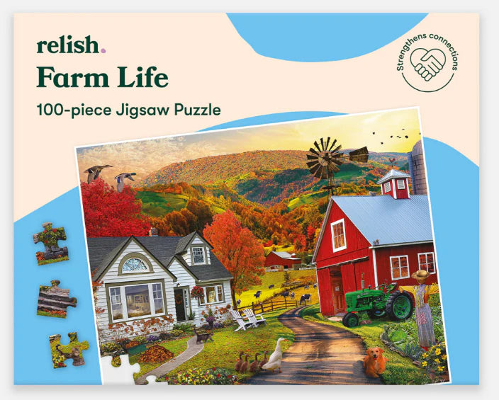 NEW Relish 100 Piece Jigsaw - Farm Life