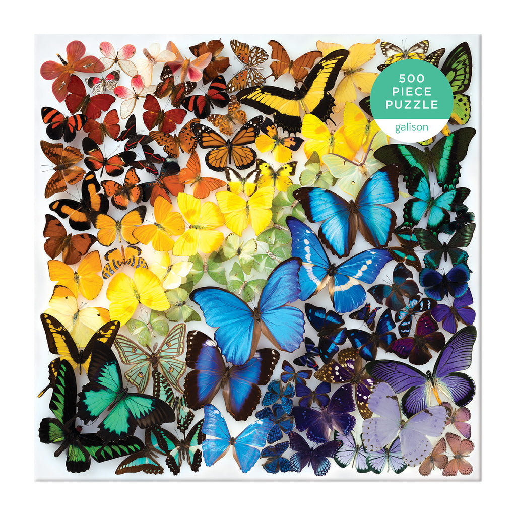 Galison Rainbow Butterflies 500pc Family Puzzle