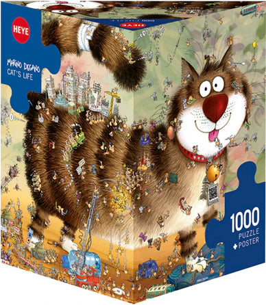 Heye 1000 Piece Jigsaw - Tri Degano Cats Life