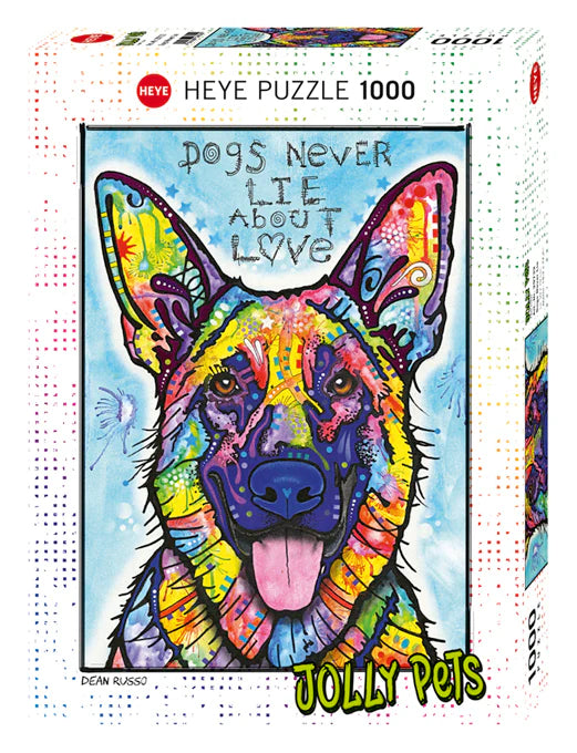 Heye 1000 Piece Jigsaw - Dogs Never Lie