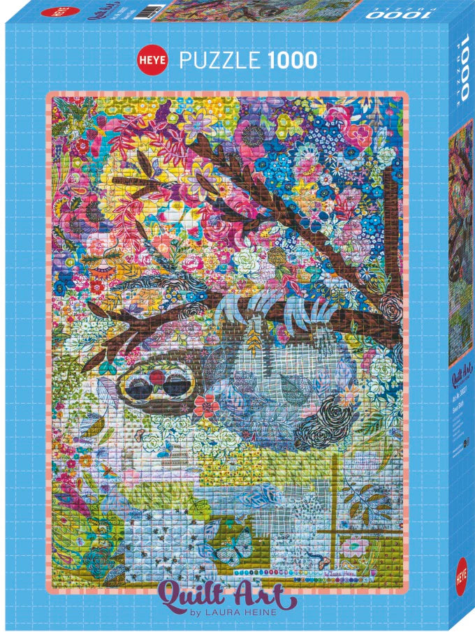 Heye 1000 Piece Jigsaw - Quilt Art Sewn Sloth