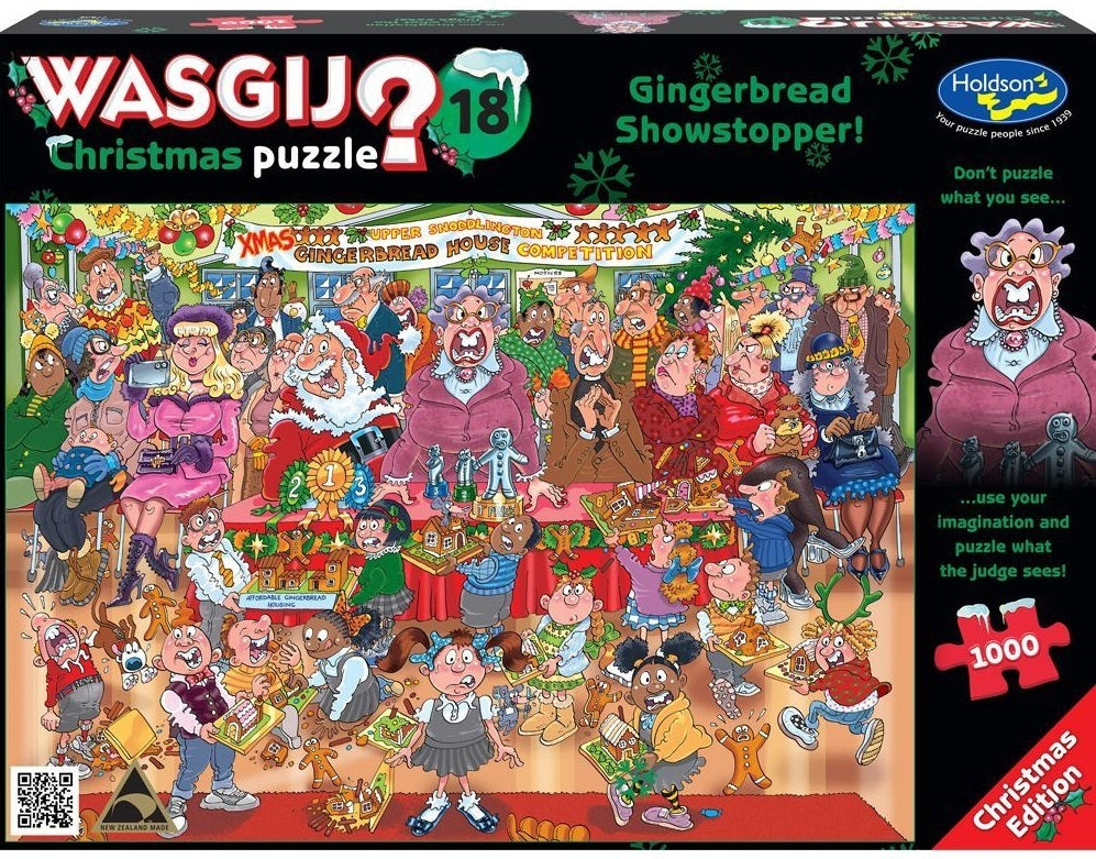 Wasgij 1000 Piece Jigsaw Puzzle  - Christmas 18 Gingerbread Showstopper!