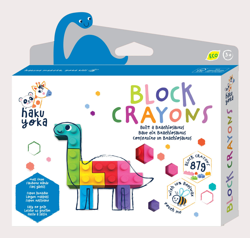 Haku Yoka Block Crayons (BRACHIOSAURUS)