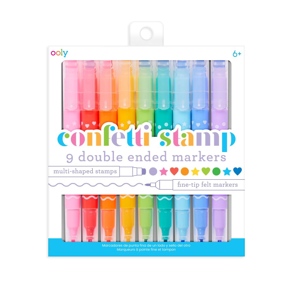 Ooly Double Ended Markers – Confetti Stamp