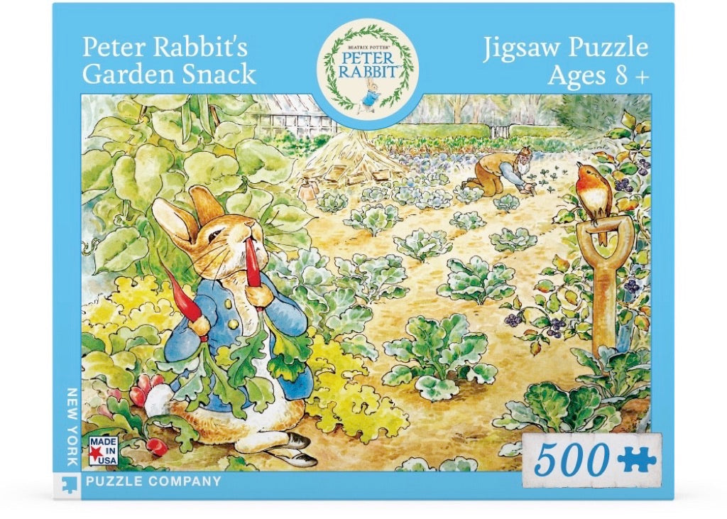 New York Puzzle Company 500 Piece Jigsaw - Peter Rabbit Garden Snack