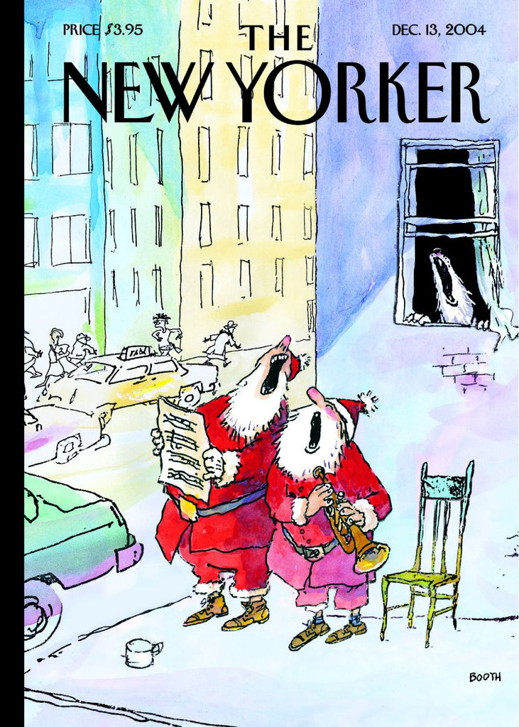 Greeting Card New Yorker - Singing Santas