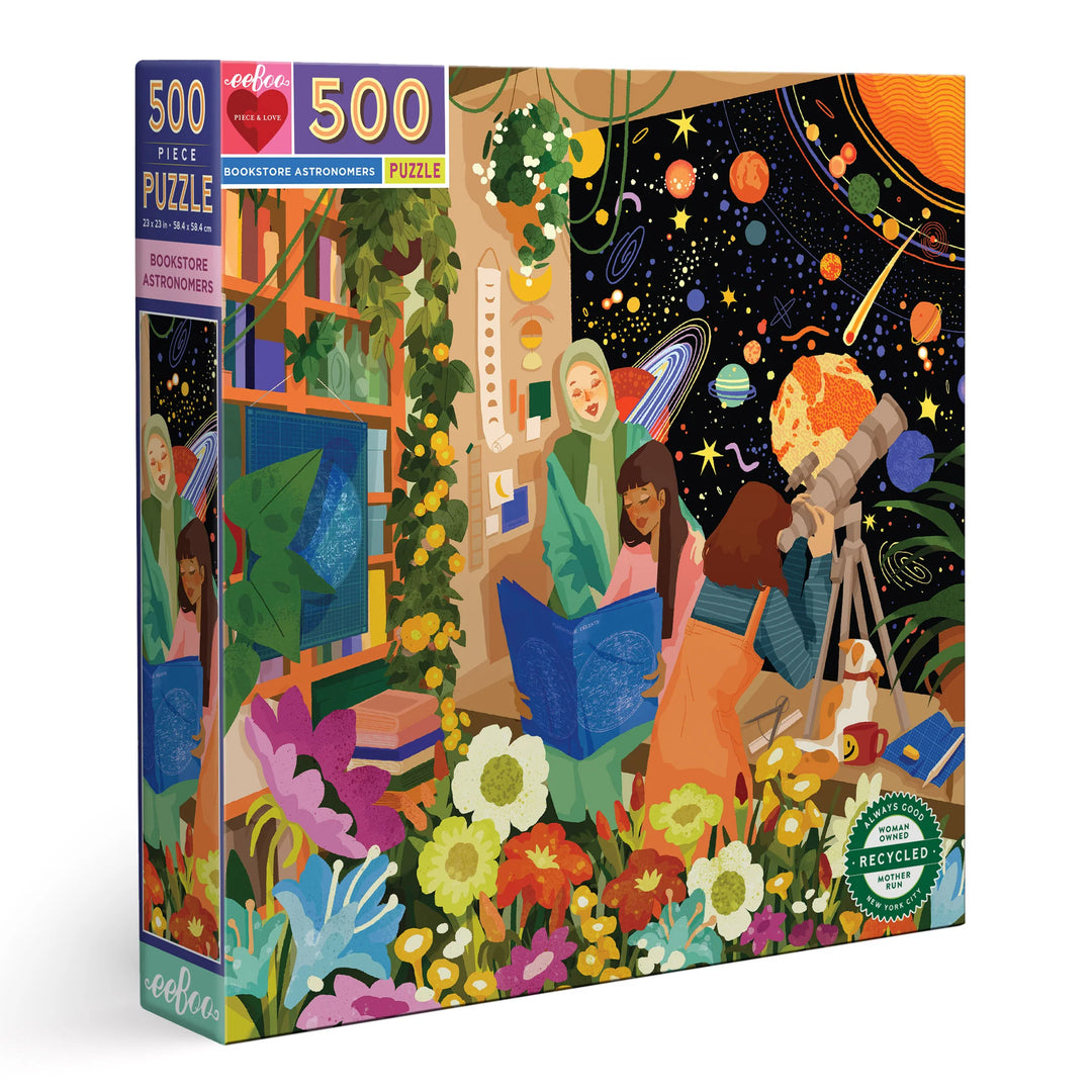 Eeboo Jigsaw Puzzle 500 Piece - Bookstore Astronomers