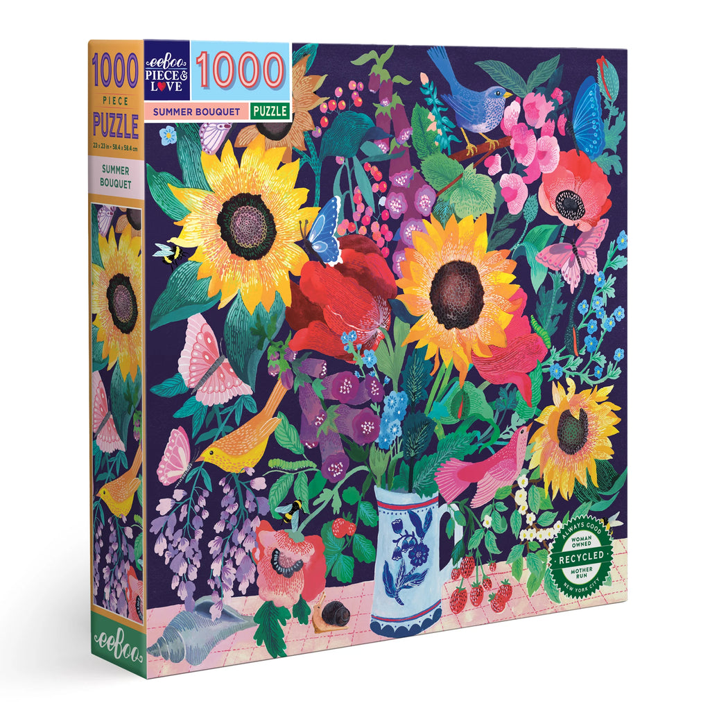 Eeboo 1000 Piece Jigsaw - Summer Bouquet