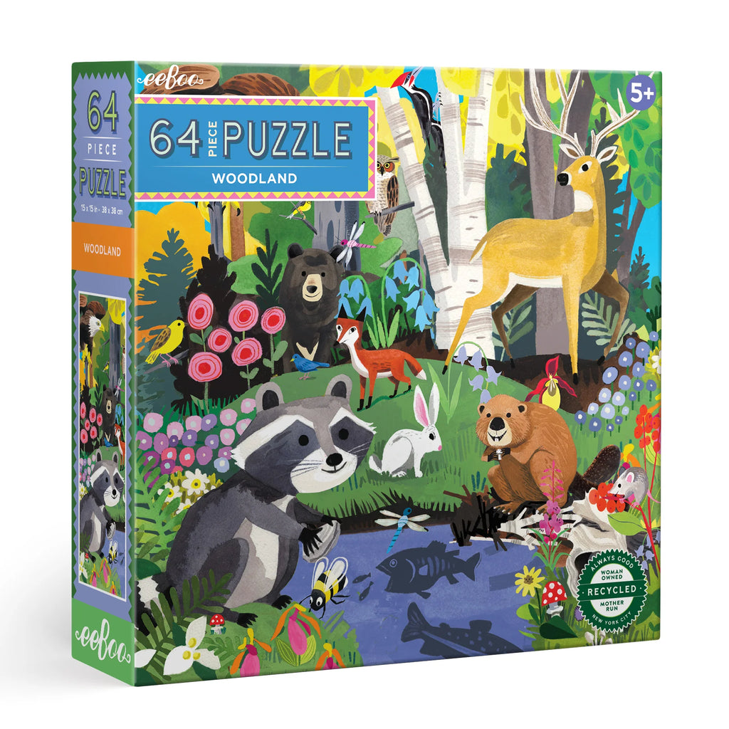 eeBoo 64 Pc Puzzle – Woodland