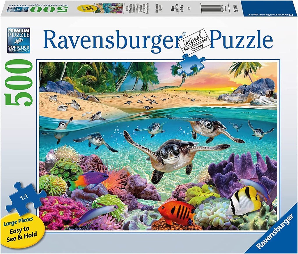 Ravensburger Jigsaw Puzzle 500 Piece  Large Format- Race of the Baby Sea Turtles