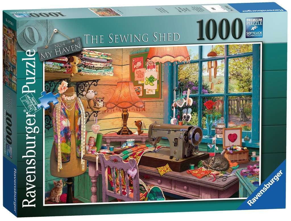 Ravensburger 1000 Piece Jigsaw -  My Haven No 4 Sewing Shed