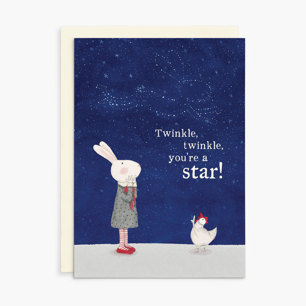 Ruby Red Shoes card - Twinkle, Twinkle, you're a star!