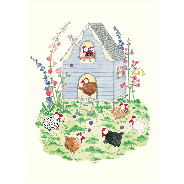 Ruby Red Shoes Greeting Card (all occasions) - Happy Chickens