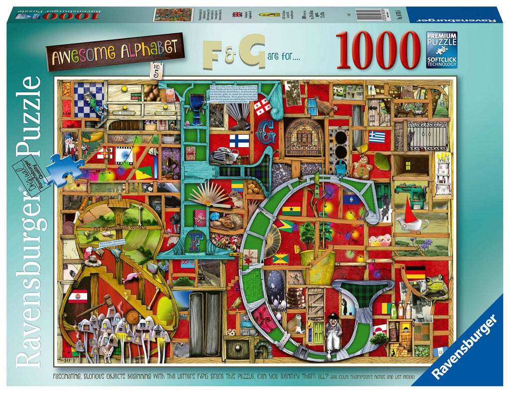 Ravensburger 1000 Piece Jigsaw -  Awesome Alphabet F & G Puzzle